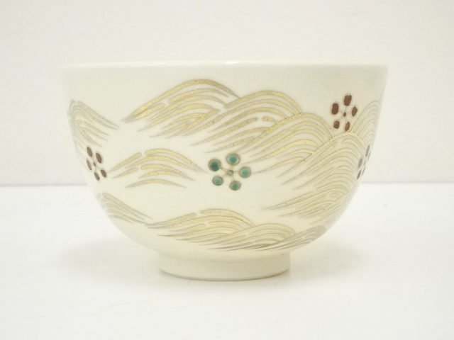 道具 ] - 道具 京焼 御室窯造 三千家好ツボツボ青海波茶碗（前大徳福本